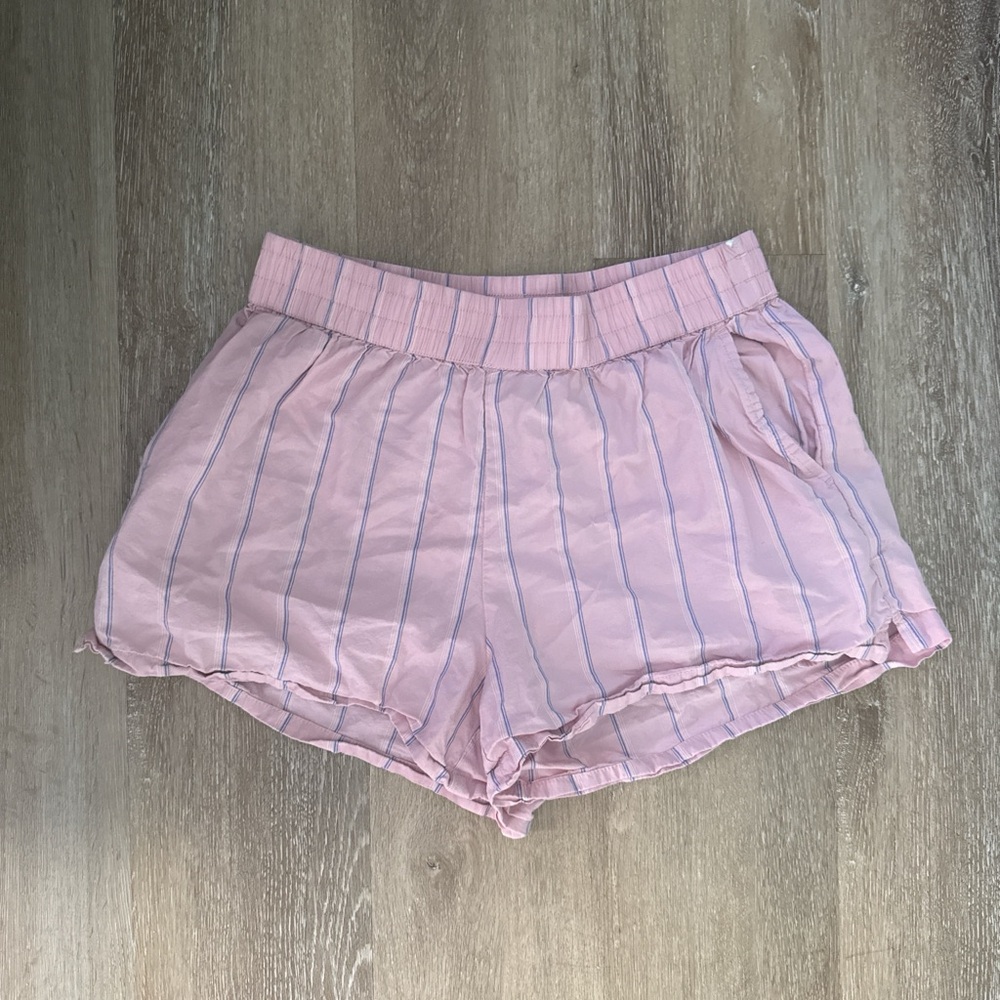 Women’s Pink Striped Lounge Shorts